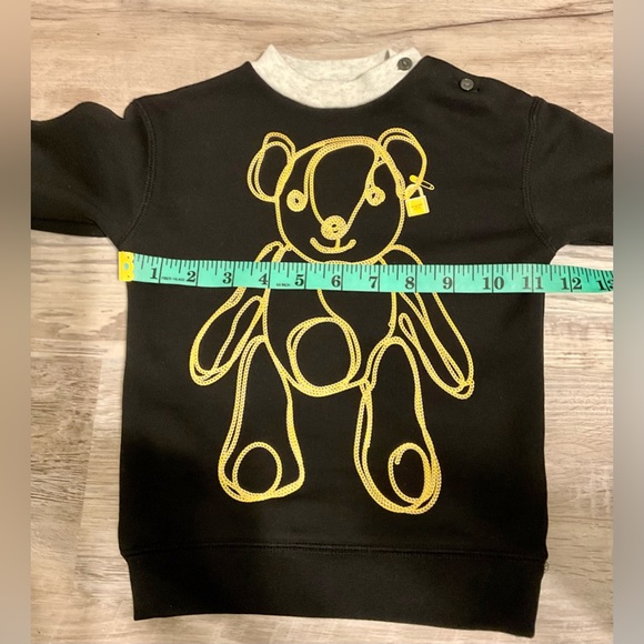 Burberry black sweater with teddy bear and logo on the front. SZ- 2 Y 🍄🌺HP🌺🍄 - Picture 10 of 12